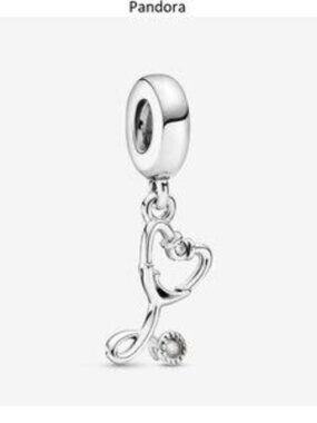Authentic Pandora Stethoscope Heart Dangle Charm